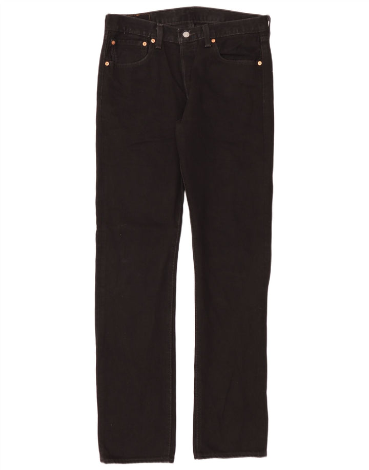 Levi's Mens 501 Straight Jeans W31 L34 Μαύρο βαμβακερό