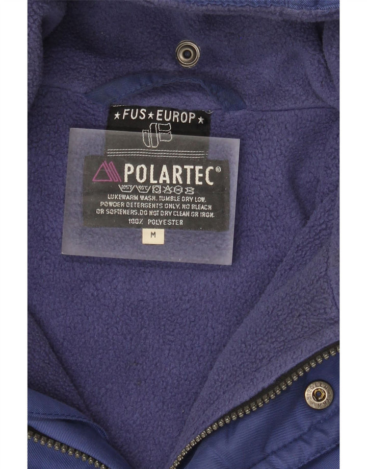 Polartec Ανδρικό μπουφάν με αντιανεμικό μεγάλο μέγεθος UK 38 Medium Blue Polyester