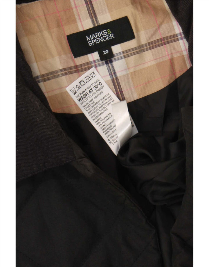 Marks & Spencer Γυναικείο Καπιτονέ μπουφάν UK 20 2XL Μαύρο Πολυεστέρας