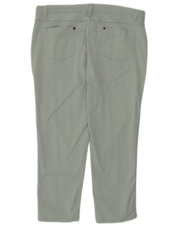 Weird Fish Γυναικεία Slim Fit Παντελόνι Capri UK 14 Large W36 L23 Green Cotton