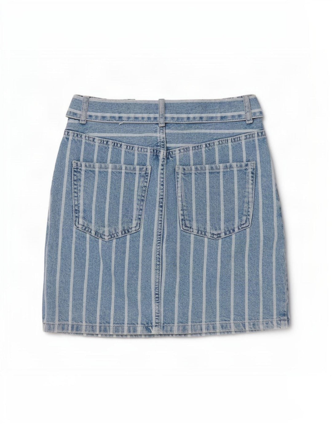 Γυναικεία Τζιν Φούστα Benetton W26 Μικρή Μπλε Ριγέ