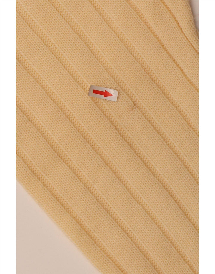 VINTAGE Γυναικείο πουλόβερ με λαιμόκοψη IT 52 2XL Μπεζ μαλλί