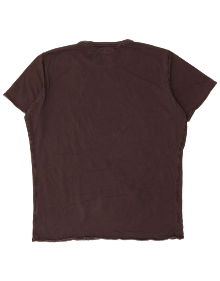 Ανδρικό γραφικό T-Shirt Diesel Top μεγάλο μαύρο βαμβακερό