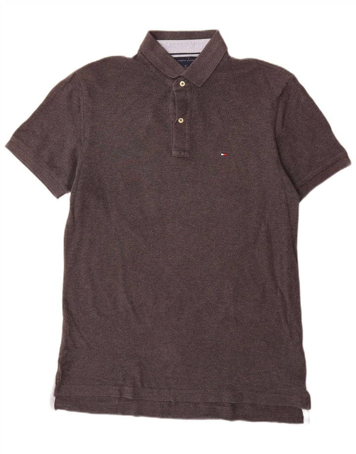 Ανδρικό πουκάμισο πόλο Tommy Hilfiger, Βαμβακερό μεσαίο γκρι