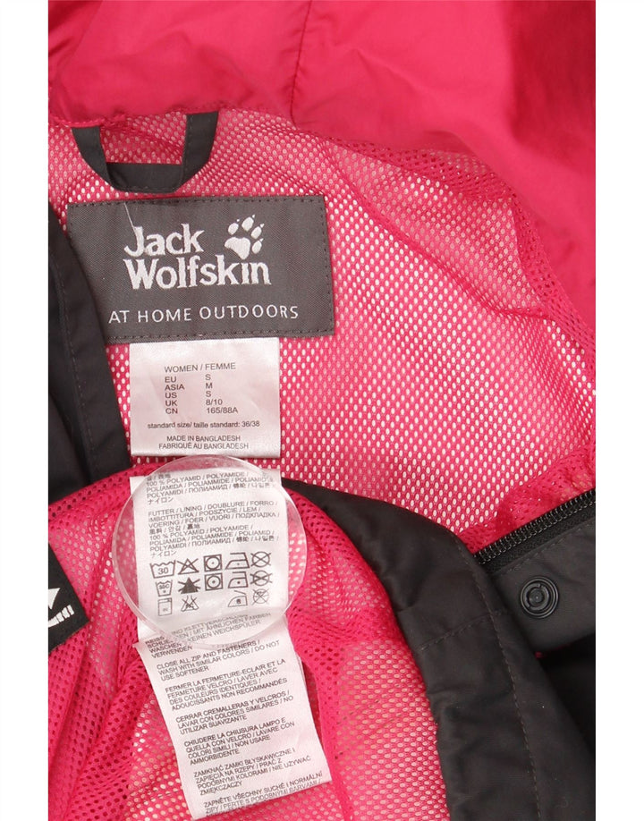 Jack Wolfskin Γυναικείο μπουφάν βροχής με κουκούλα UK 8/10 Small Grey Polyamide