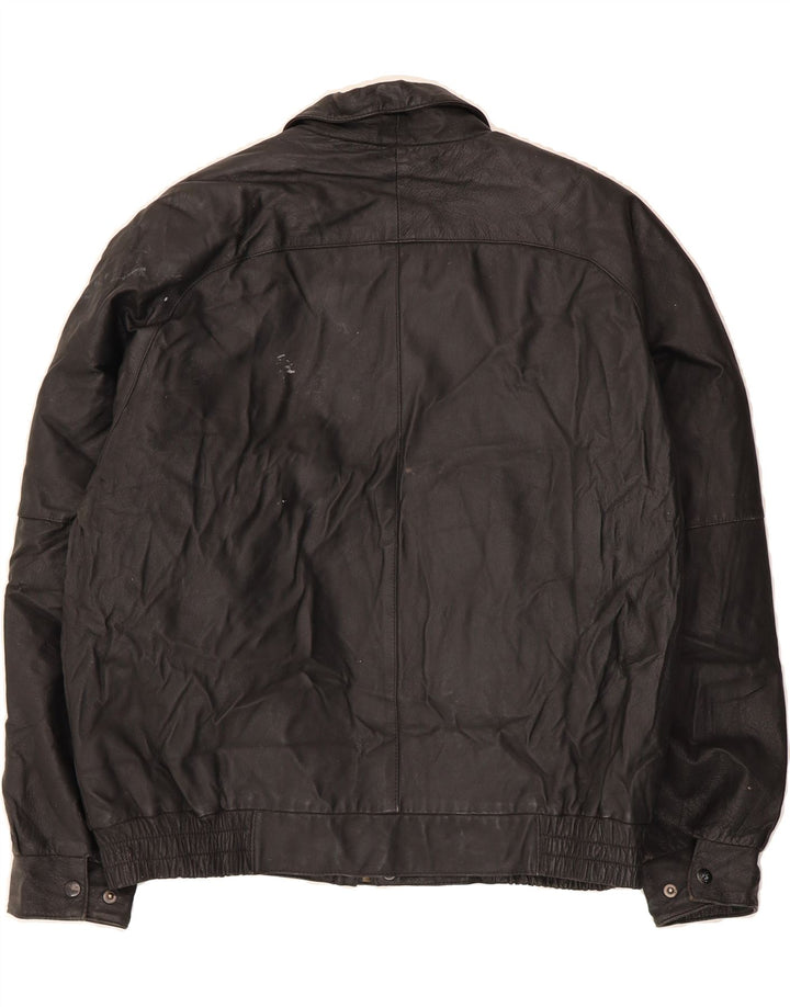 C&A Mens Leather Jacket IT 50 Large Black Leather Vintage C&A and Second-Hand C&A from Messina Hembry 