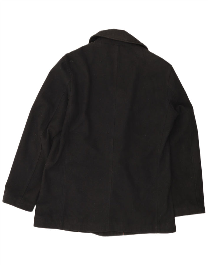 Marks & Spencer Ανδρικό παλτό μπιζελιού UK 40 Large Black Polyester