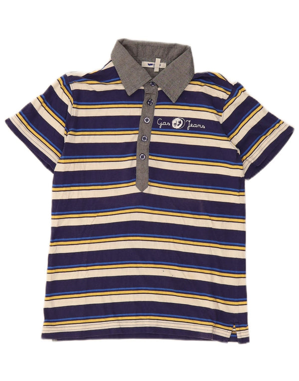 Πουκάμισο Gas Boys Graphic Polo 7-8 Years Navy Blue ριγέ βαμβακερό