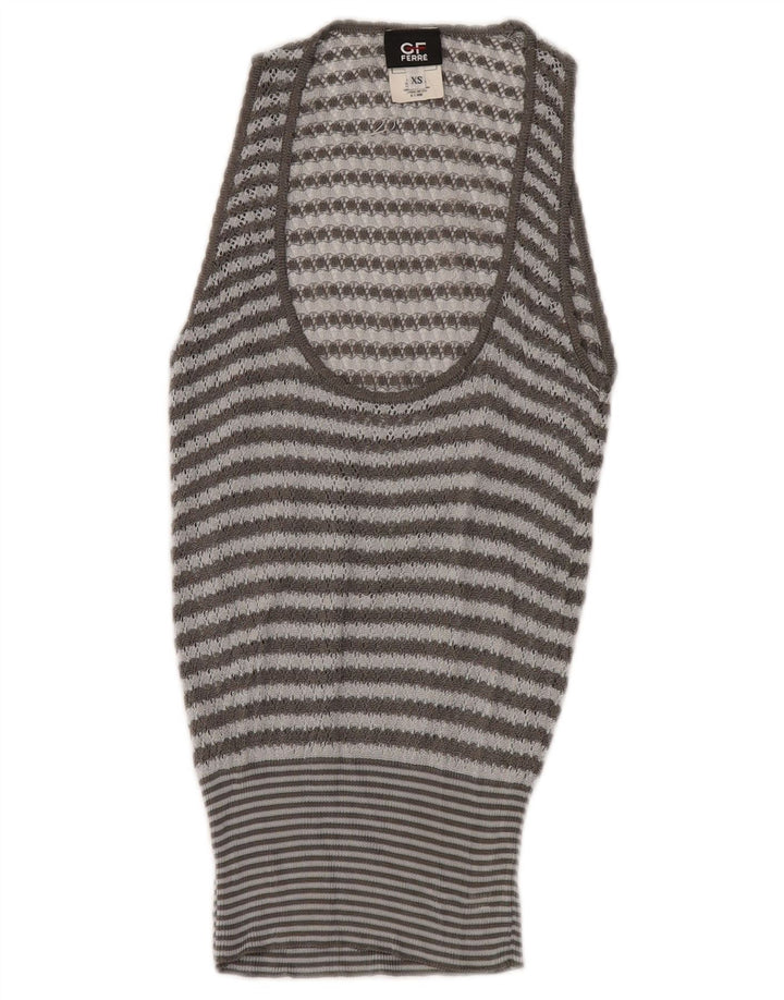 GF FERRE Γυναικείο σετ 2 τεμαχίων UK 4 XS γκρι ριγέ