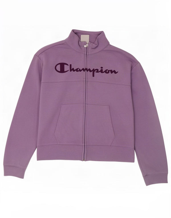 Champion Girls Graphic αθλητική φόρμα Top Jacket 11-12 Years Large Purple