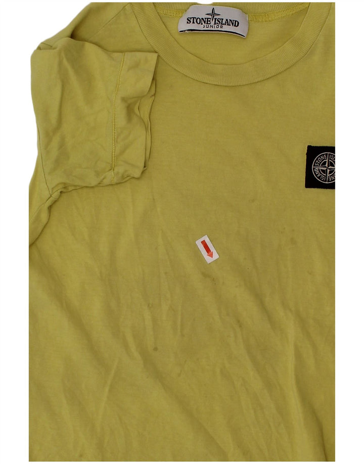 STONE ISLAND Boys T-Shirt Top 3-4 Years Πράσινο