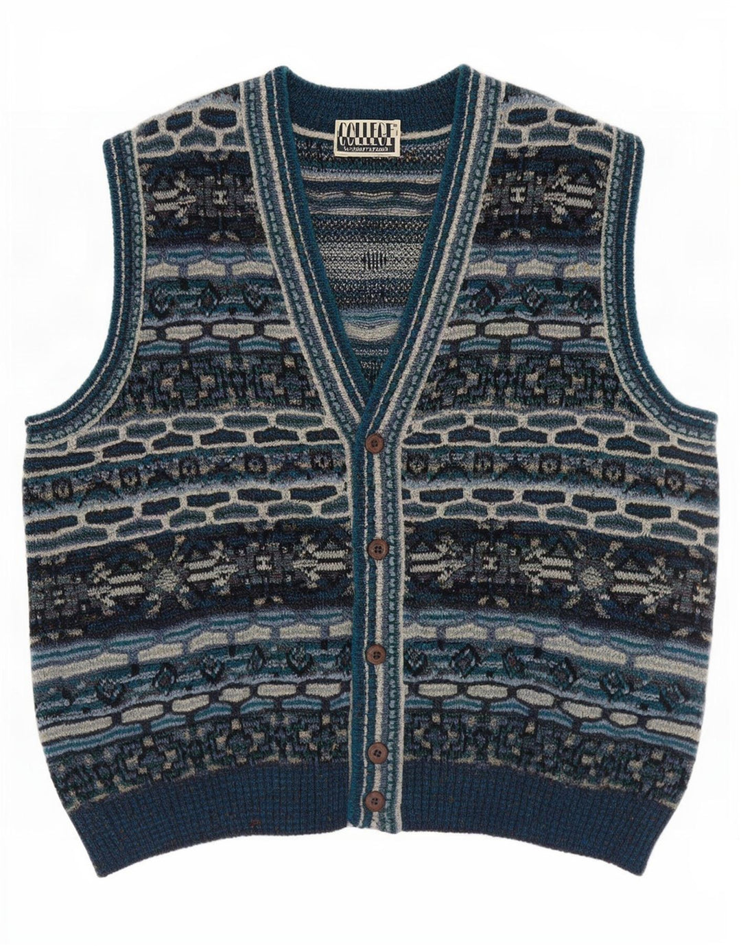 Ανδρικό πουλόβερ Marcazzani Ζακέτα IT 50 Medium Πολύχρωμο Fair Isle