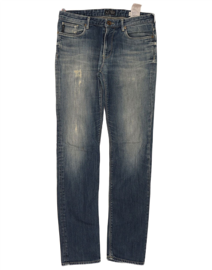 Armani Γυναικεία Εφαρμογή Distressed Slim Jeans W32 L32 Blue Cotton