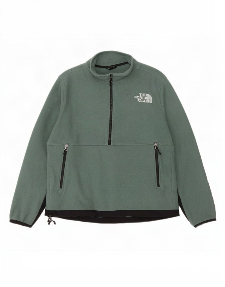 The North Face Ανδρικό φερμουάρ Fleece Jumper Μεγάλος Πράσινος Πολυεστέρας