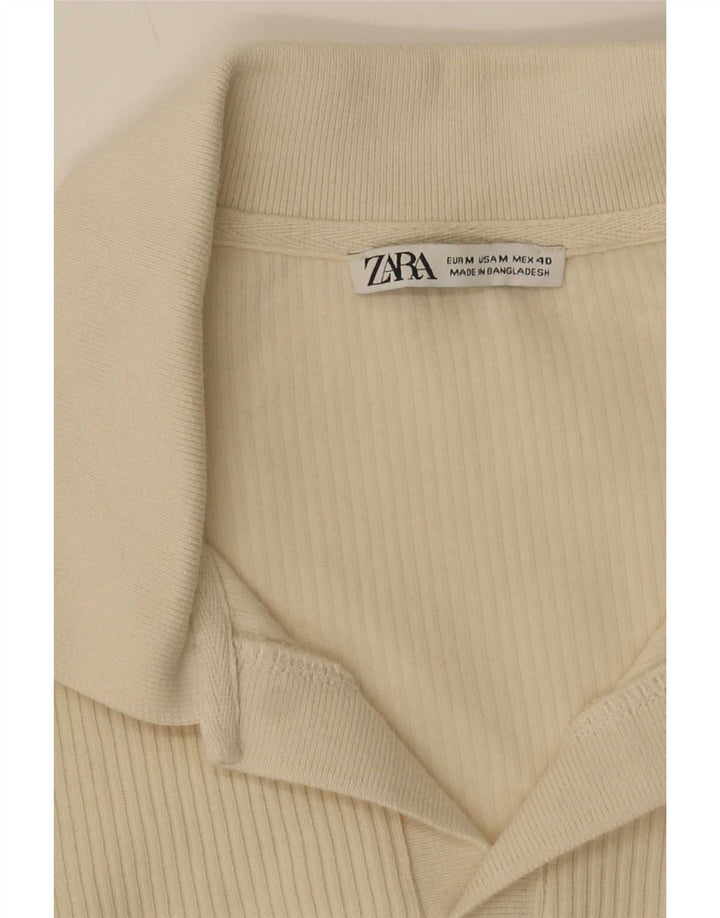 Ανδρικό κοντομάνικο πόλο μπλουζάκι Zara σε μεσαίο μπεζ