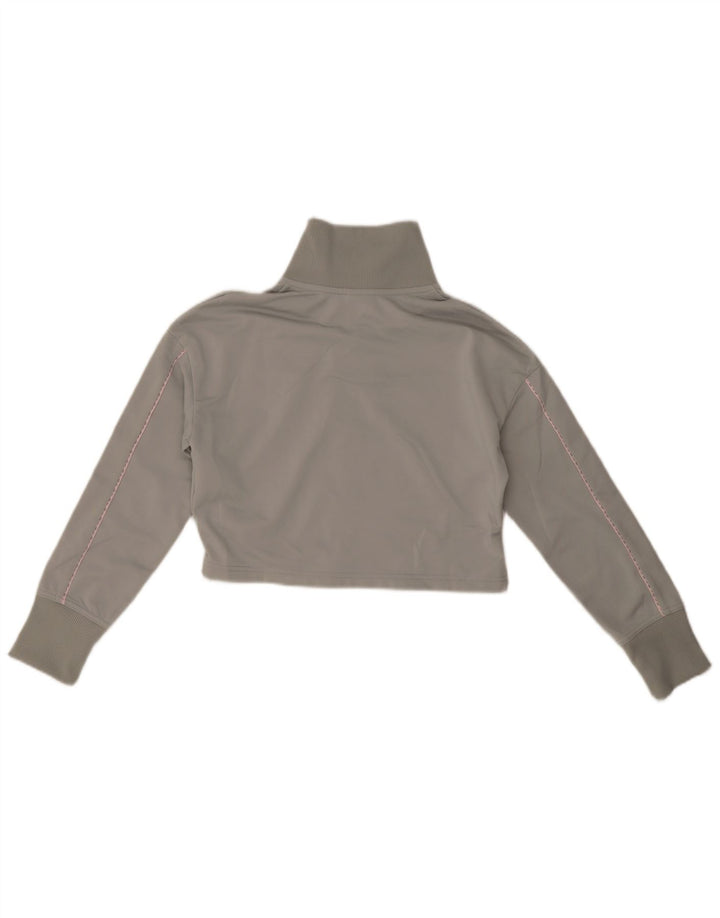 Μπουφάν Nike Girls Crop αθλητική φόρμα 12-13 ετών, μεγάλο γκρι πολυεστέρα