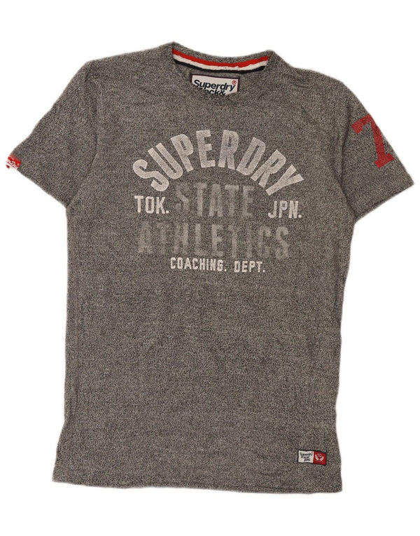 Ανδρικό γραφικό μπλουζάκι Superdry Top Small Gray Flecked Cotton Sports