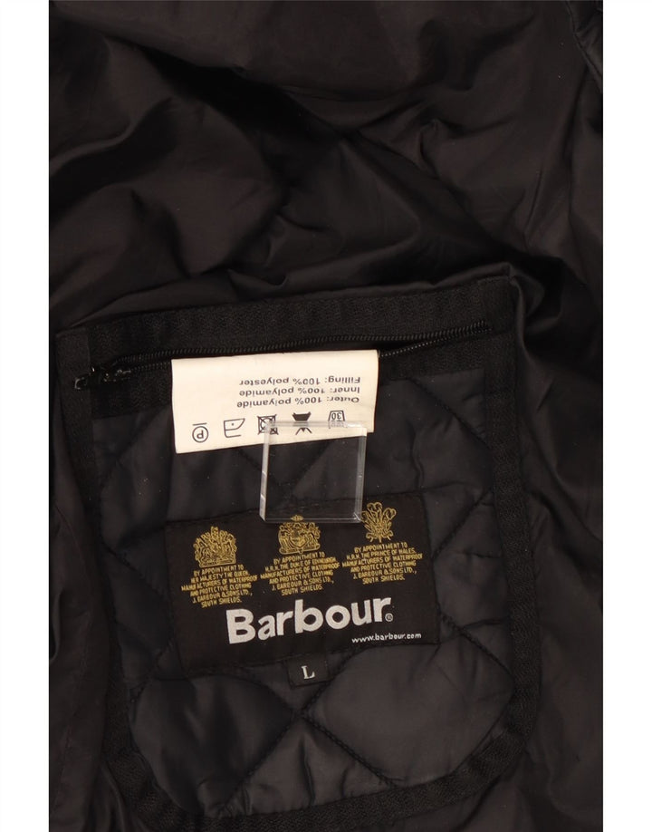 Ανδρικό καπιτονέ μπουφάν Barbour UK 40 Large Black Polyamide