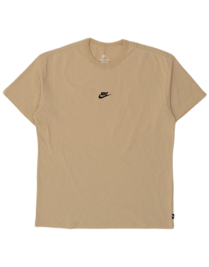 Ανδρικό μπλουζάκι Nike με χαλαρή εφαρμογή, μεσαίο βαμβακερό μπεζ