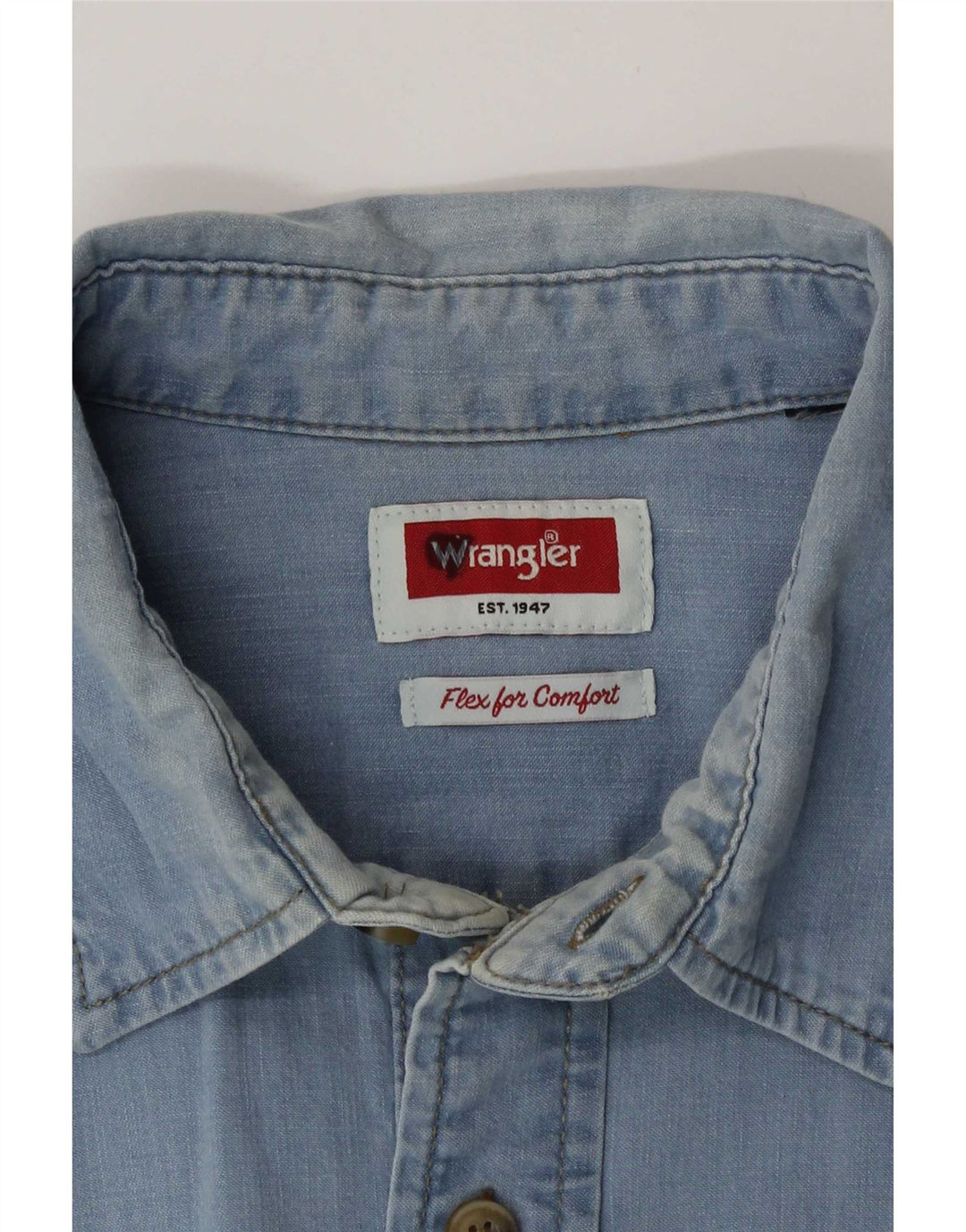 Ανδρικό τζιν πουκάμισο Wrangler μεγάλο μπλε