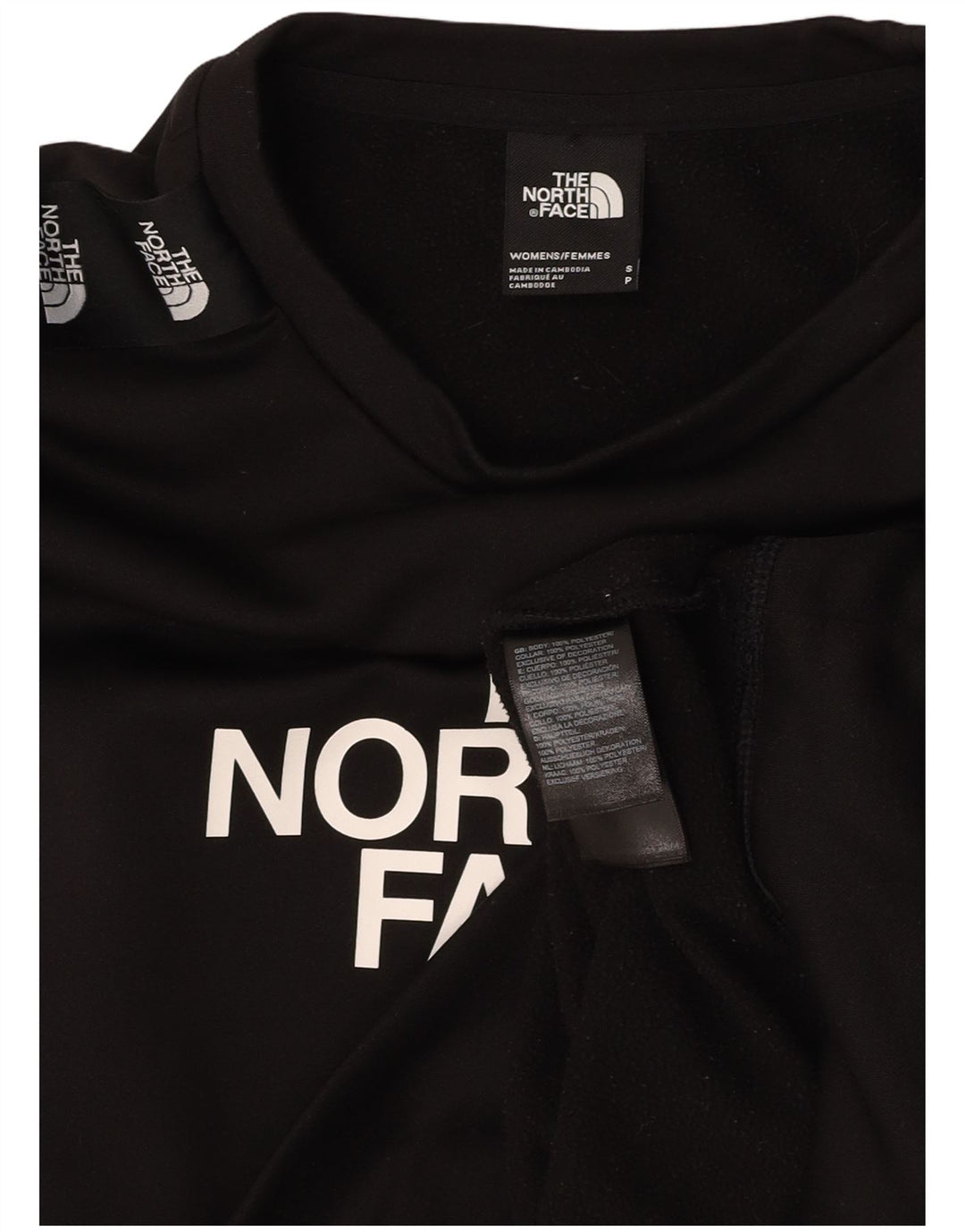 THE NORTH FACE Γυναικεία Crop Oversized Φούτερ Jumper UK 10 Small Black