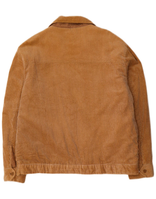Zara Ανδρικό Σέρπα Κοτλέ μπουφάν UK 44 2XL Μπεζ βαμβακερό