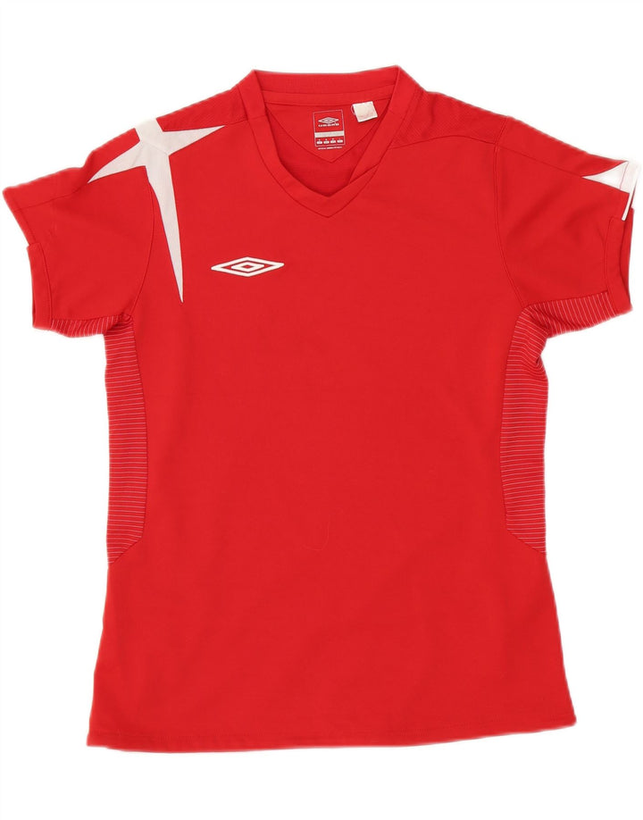 LOTTO Womens T-Shirt Top UK 12 Medium Red Polyester Vintage Lotto and Second-Hand Lotto from Messina Hembry 