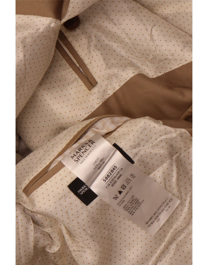 Marks & Spencer Ανδρικό μπουφάν 2 κουμπιών Loose Fit Blazer UK 38 Medium Beige