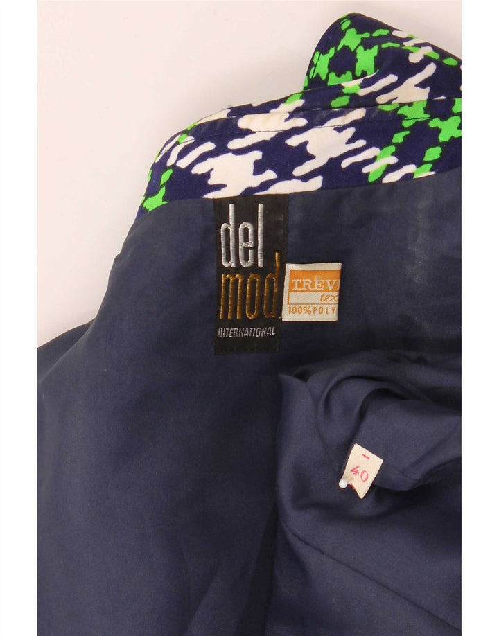 Delmod Γυναικείο Πανωφόρι IT 40 Small Green Check Polyester