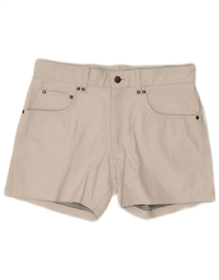 Vintage γυναικείο δερμάτινο casual σορτς W33 Μεγάλο μπλε δέρμα
