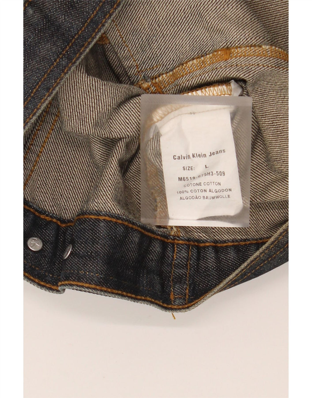 Calvin Klein Γυναικείο Τζιν Μπουφάν UK 16 Μεγάλο Μπλε Βαμβακερό