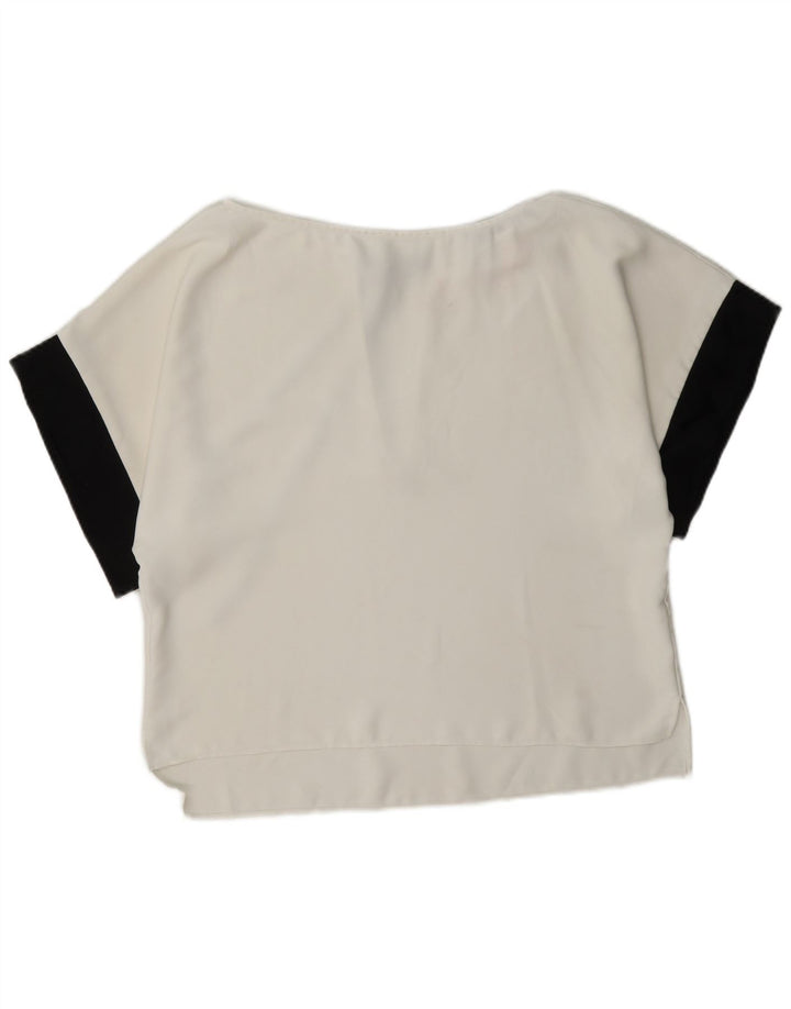 Zara Γυναικεία Μπλούζα Oversized Top UK 6 XS White Colourblock