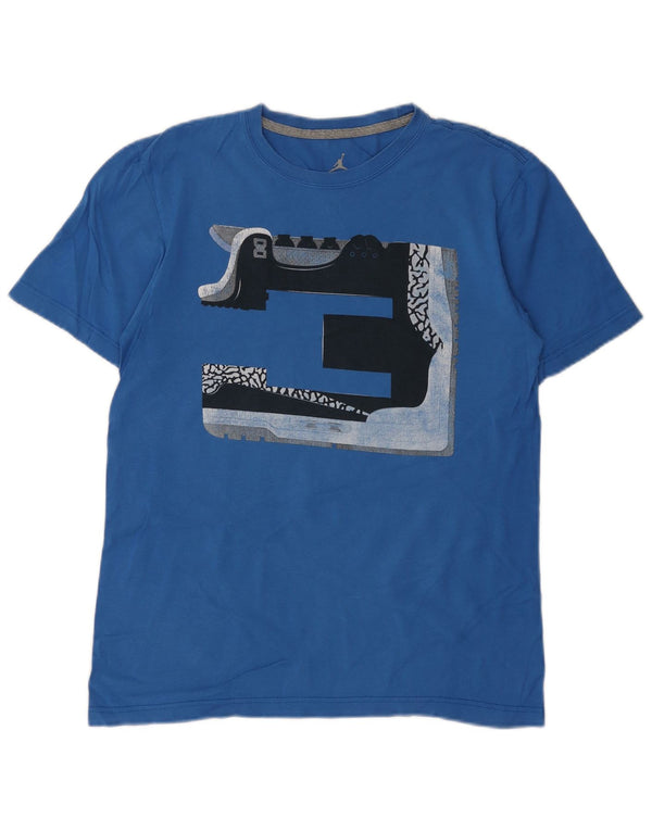 Jordan Mens Graphic T-Shirt Top Small Blue