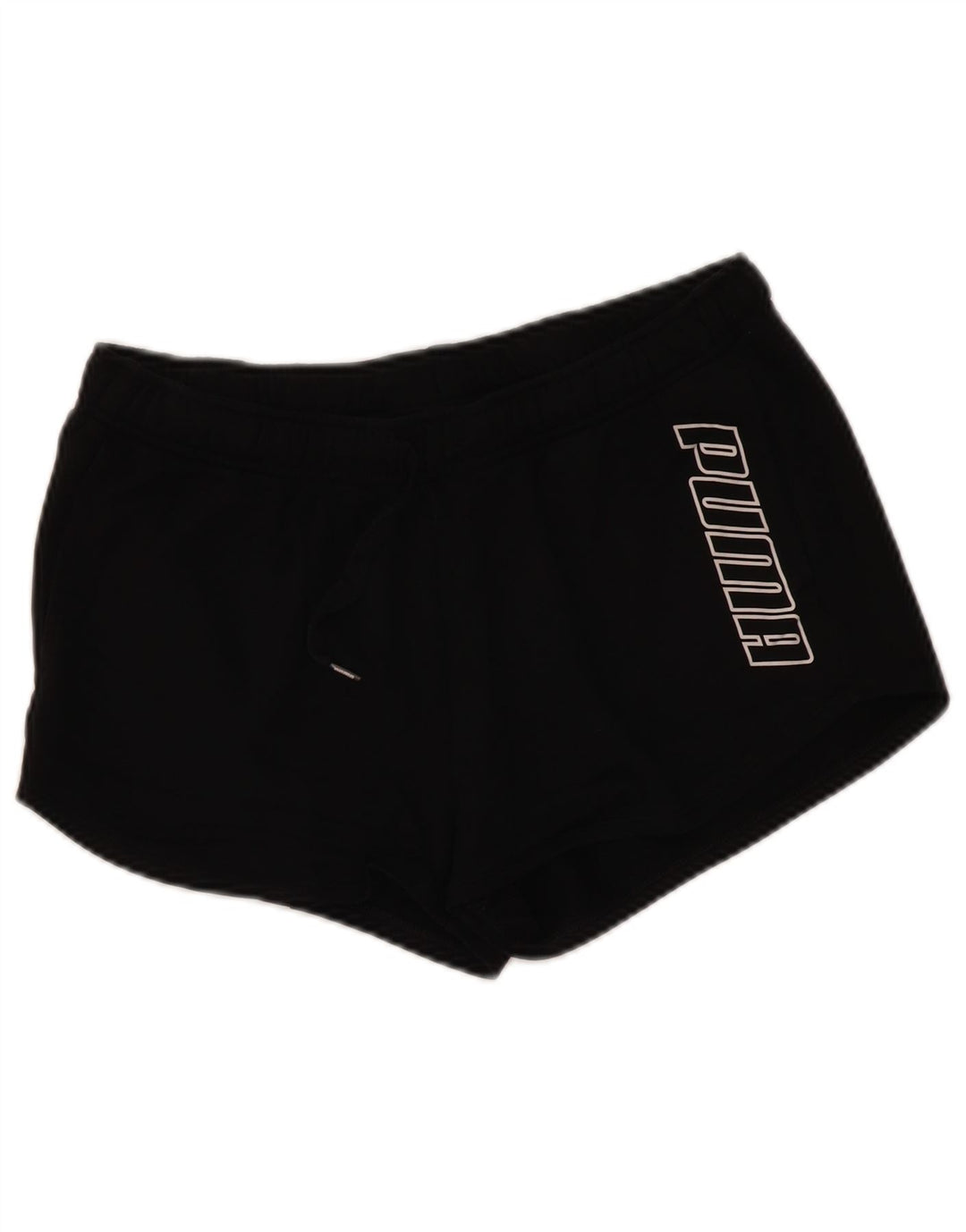 Γυναικείο αθλητικό σορτς PUMA γραφικό UK 14 μεγάλο μαύρο πολυεστέρα