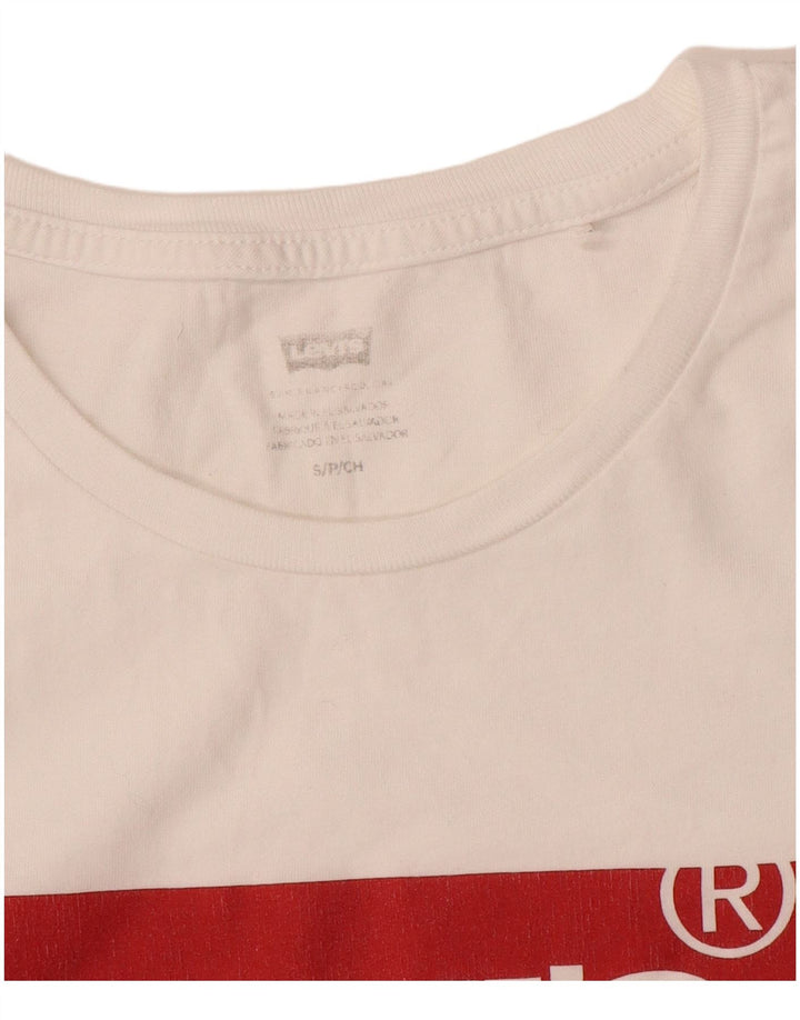 Γυναικείο γραφικό T-Shirt Levi's Top UK 10 Small White