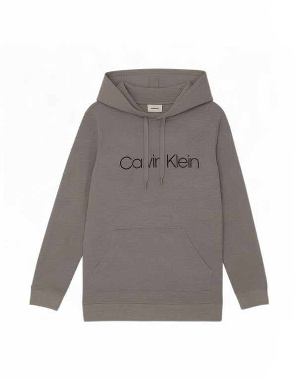 Calvin Klein Ανδρικό γραφικό κουκούλα, μεγάλο γκρι βαμβακερό