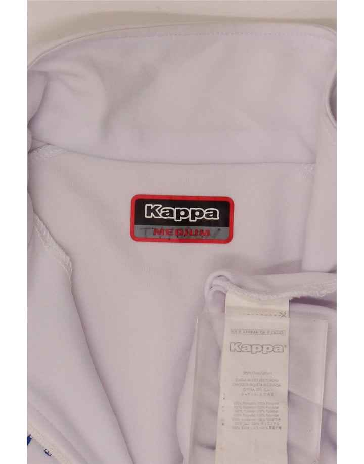 Ανδρική φόρμα με γραφικό φόρμα Kappa Top Jacket μεσαίου λευκού χρώματος πολυεστέρας