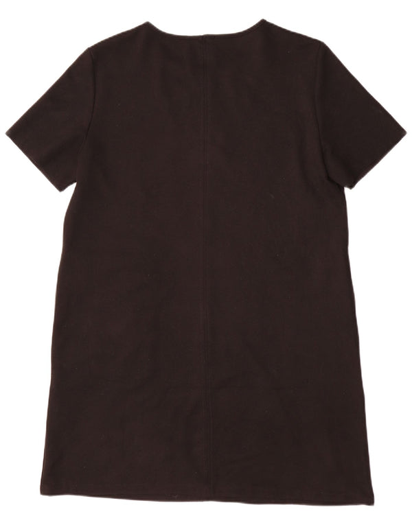 Zara Γυναικείο Φόρεμα Shift UK 16 Large Μαύρο Πολυεστέρας