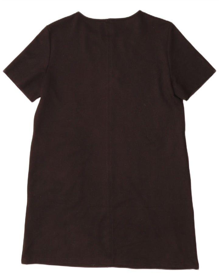 Zara Γυναικείο Φόρεμα Shift UK 16 Large Μαύρο Πολυεστέρας