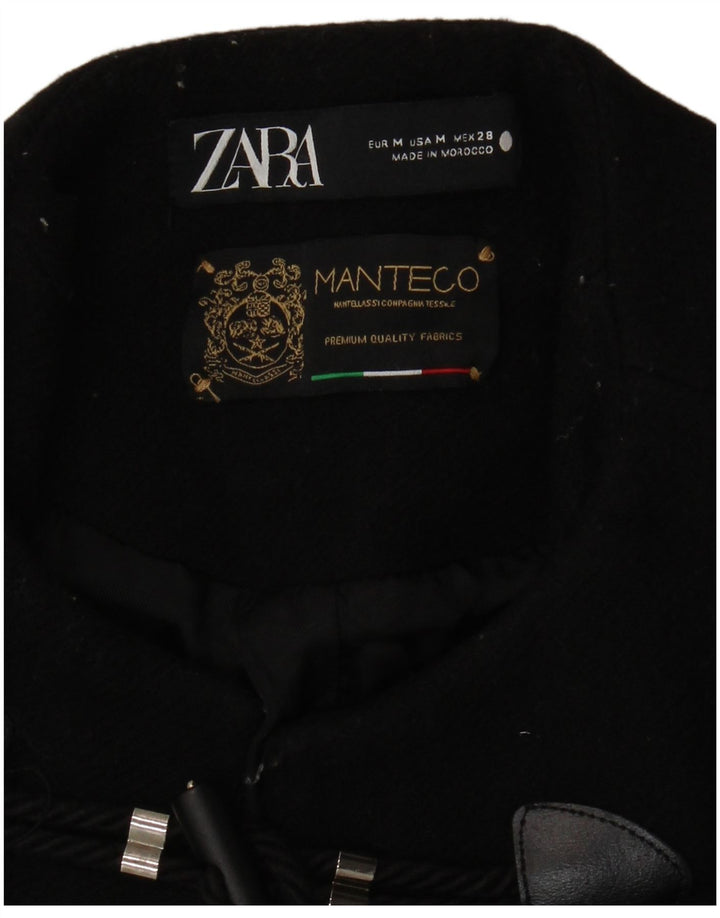 Zara Γυναικείο Παλτό Cape UK 12 Medium Black
