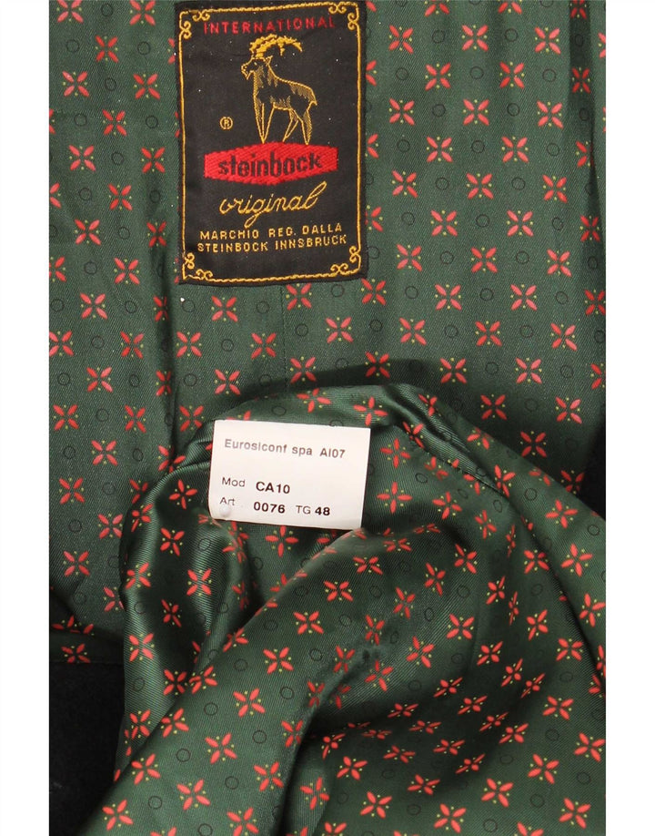 Steinbock Γυναικείο Oversized Πανωφόρι UK 16 Large Black Virgin Wool