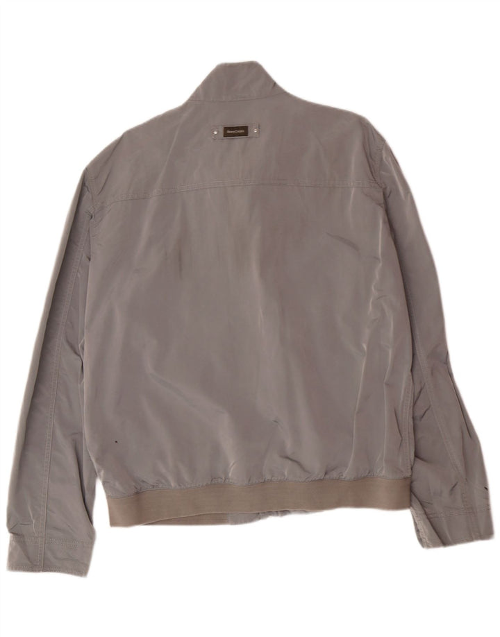 HENRY COTTONS Mens Bomber Jacket IT 54 2XL Grey Polyamide
