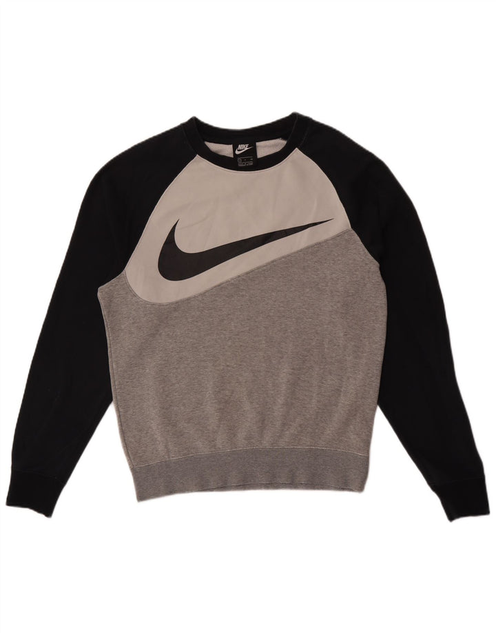 Ανδρικό γραφικό φούτερ Nike Jumper Μικρό γκρι βαμβακερό χρώμα