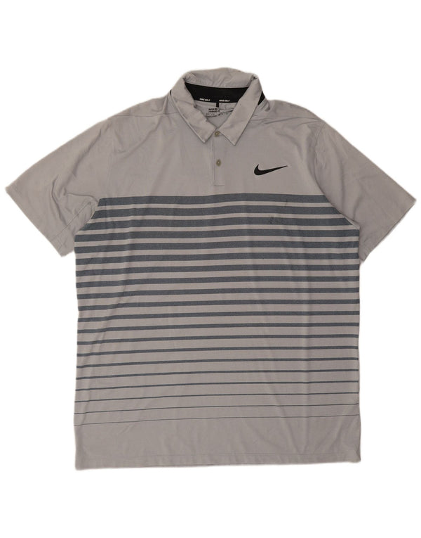 Ανδρικό μπλουζάκι Nike Dri Fit Polo XL Γκρι ριγέ πολυεστέρα