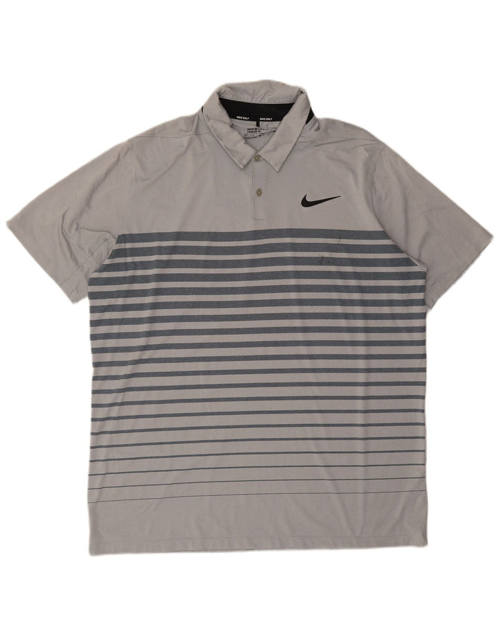 Ανδρικό μπλουζάκι Nike Dri Fit Polo XL Γκρι ριγέ πολυεστέρα