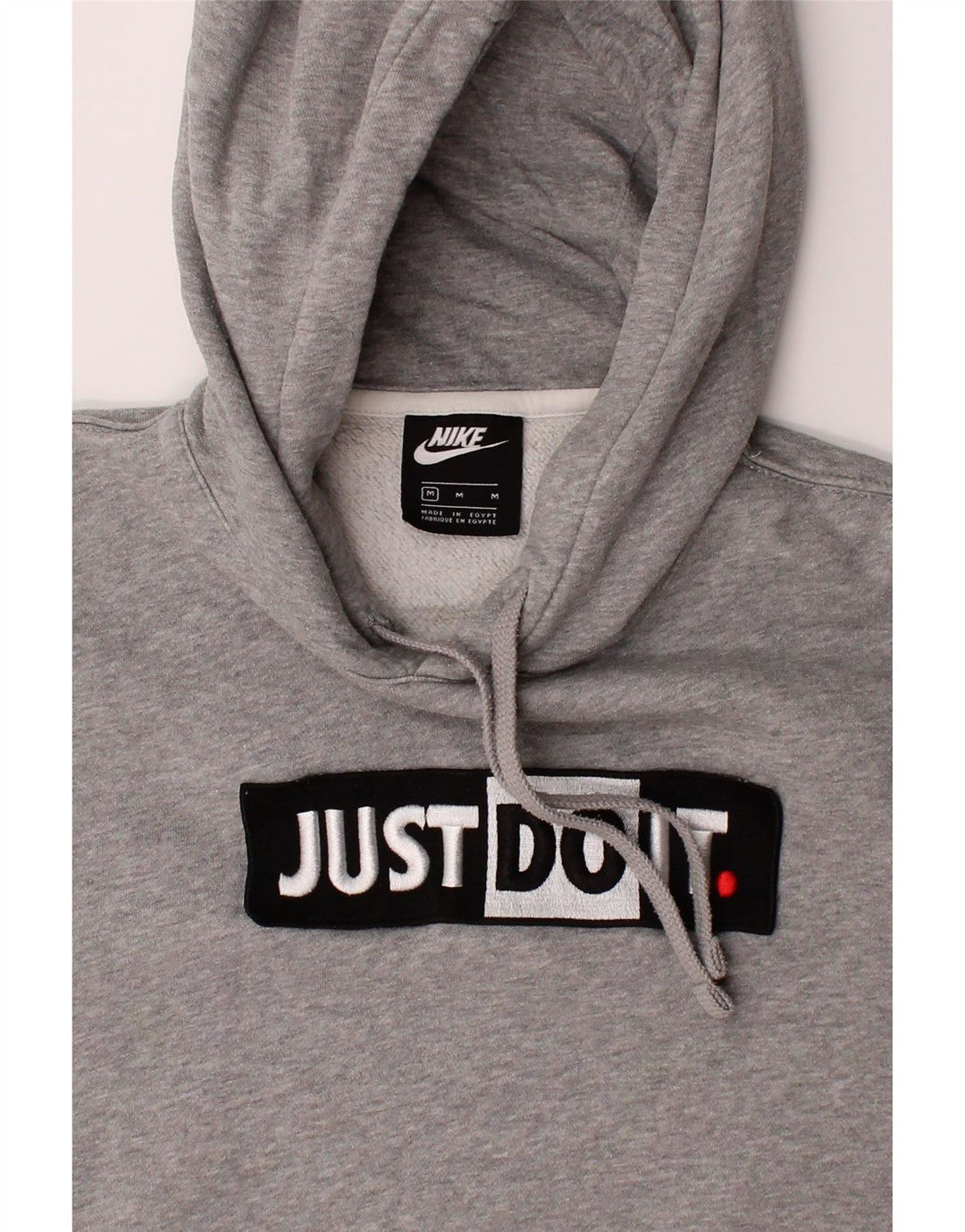 NIKE Mens Graphic Hoodie Jumper Medium Grey Cotton Vintage Nike and Second-Hand Nike from Messina Hembry 