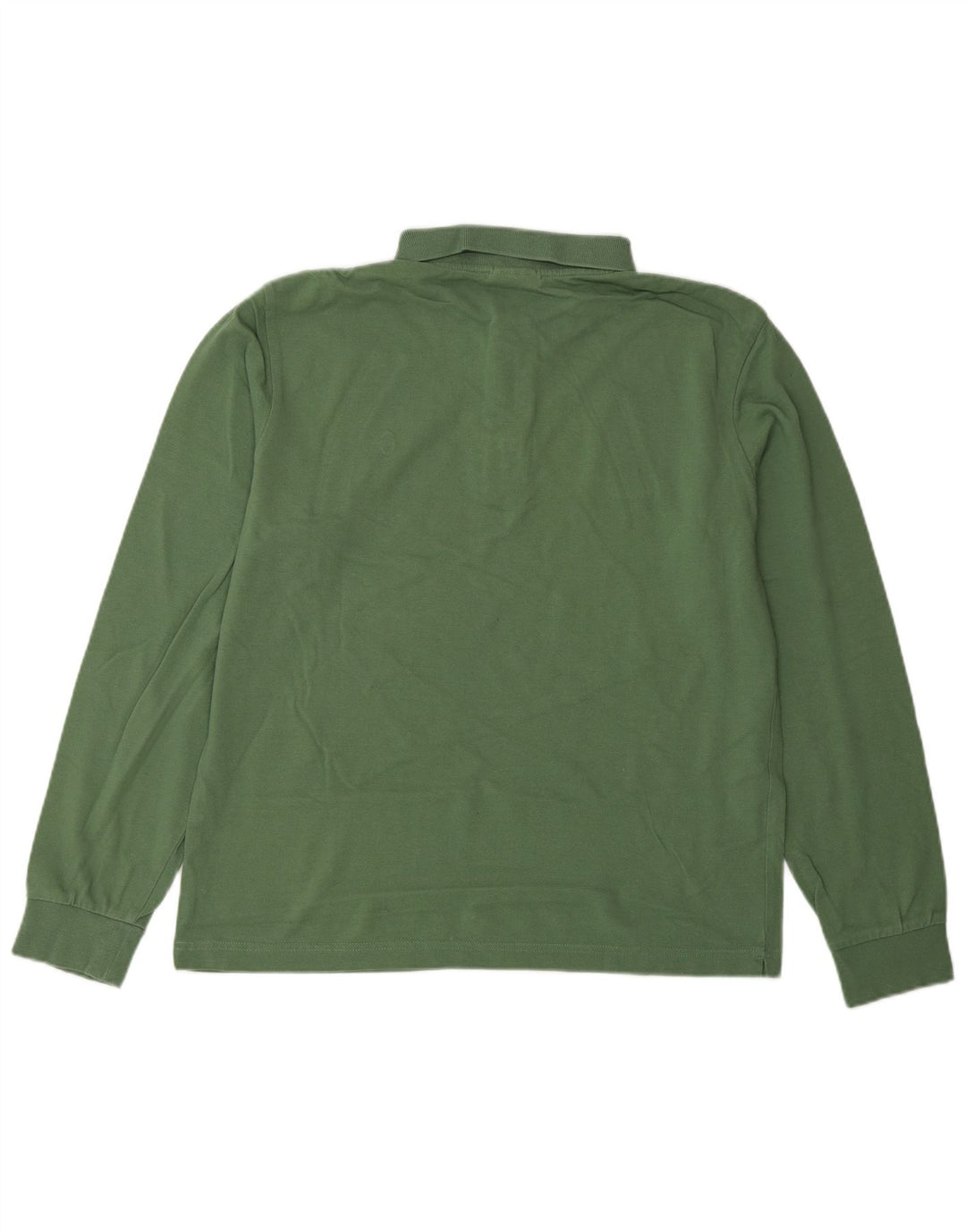 CONTE OF FLORENCE Ανδρικό μακρυμάνικο πουκάμισο πόλο με κανονική εφαρμογή Μεσαίο πράσινο