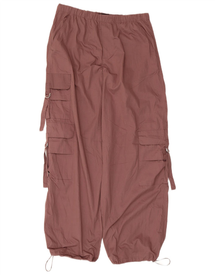 Zara Γυναικείο Φαρδύ Παντελόνι Cargo Medium W28 L30 Καφέ Πολυεστέρας