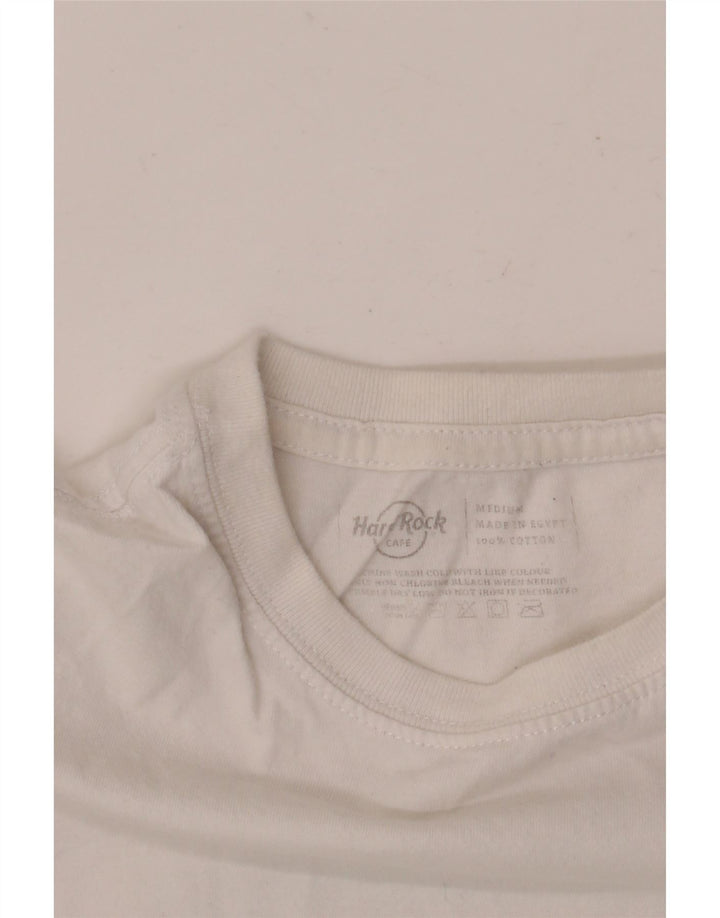 Hard Rock Cafe Ανδρικό T-Shirt Cairo Graphic Top Μεσαίο λευκό βαμβακερό