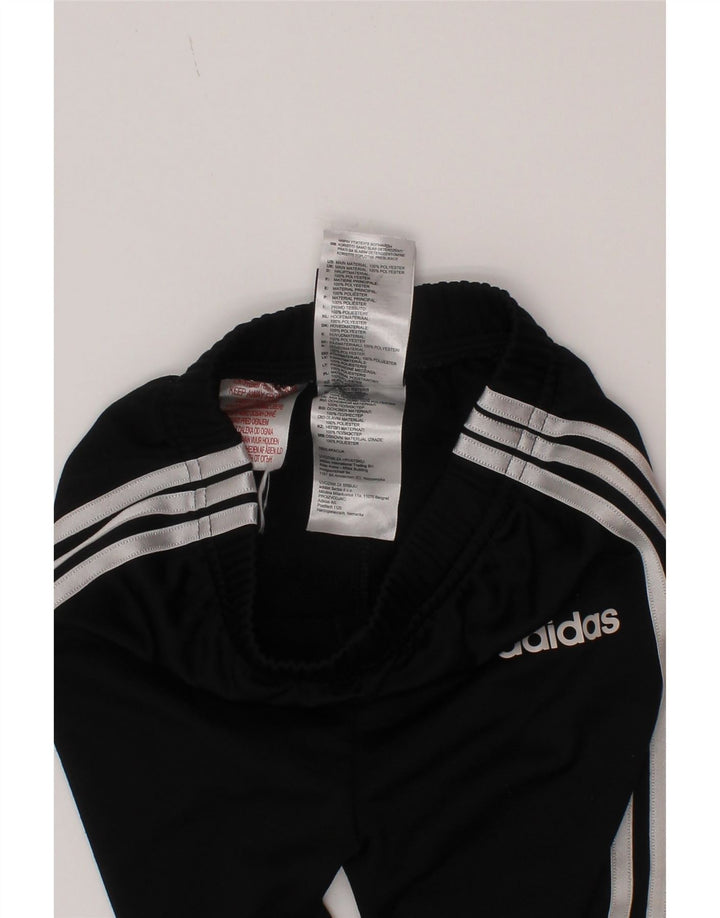 Adidas Boys Tracksuit Trousers Joggers 2-3 Years Black Polyester